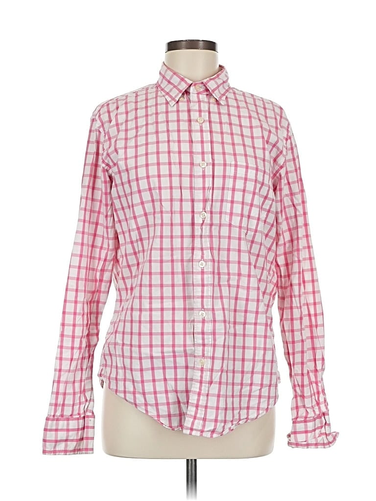 Pre-owned J.crew Factory Store Long Sleeve Button Down Shirt In Pink