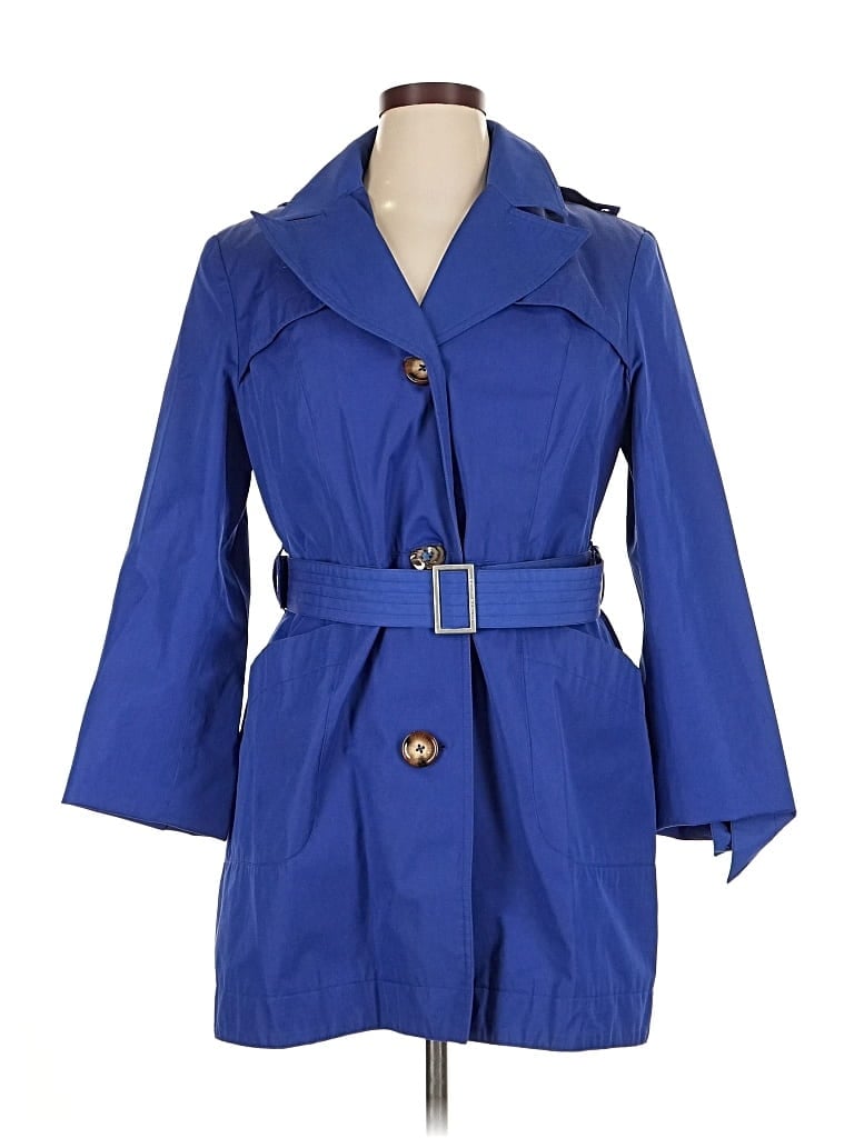 Pre-owned Michael Michael Kors Trenchcoat In Blue