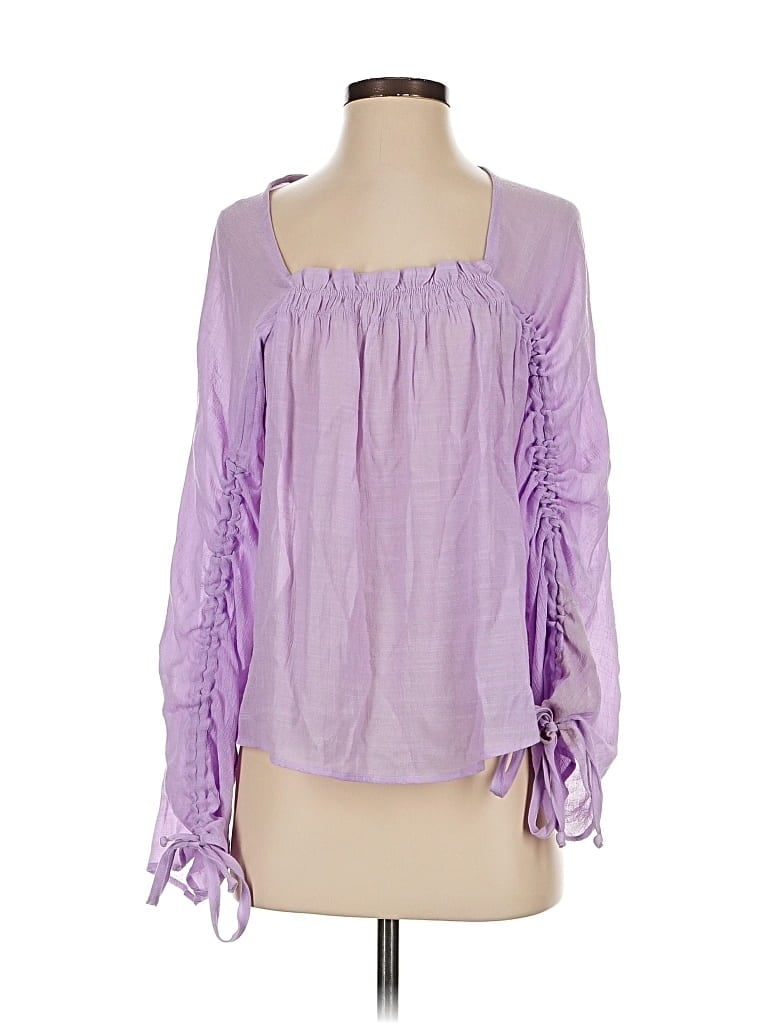 Pre-owned Zac & Rachel 3/4 Sleeve Blouse In Purple