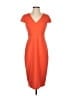 Slate & Willow Solid Orange Cocktail Dress Size 4 - photo 1