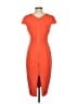 Slate & Willow Solid Orange Cocktail Dress Size 4 - photo 2