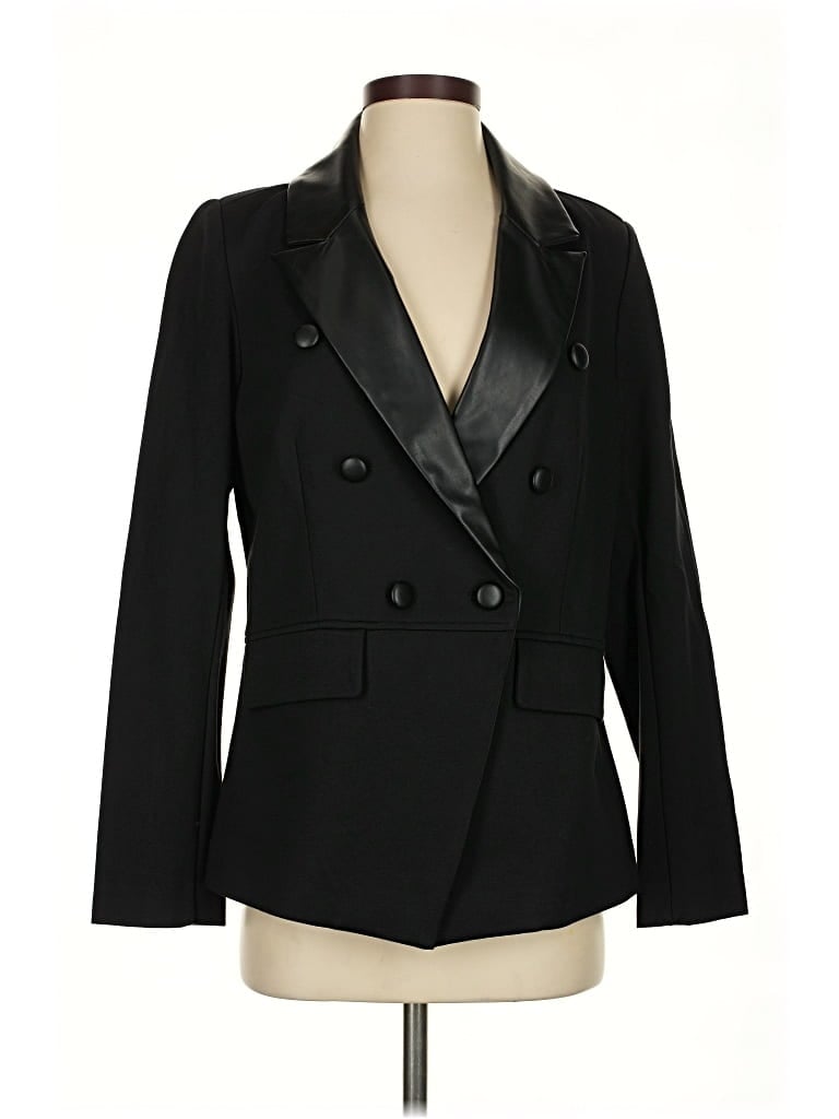 Pre-owned Belle By Kim Gravel Blazer Jacket In Black