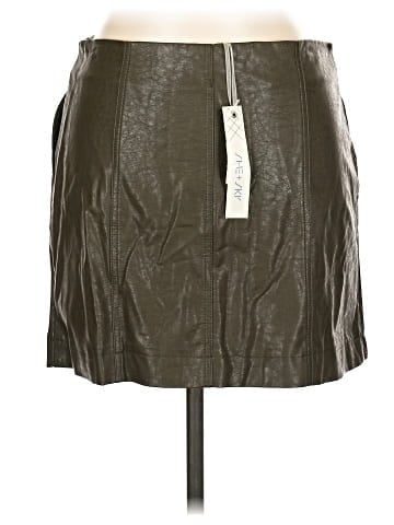 She + Sky Faux Leather Skirt (view 2)