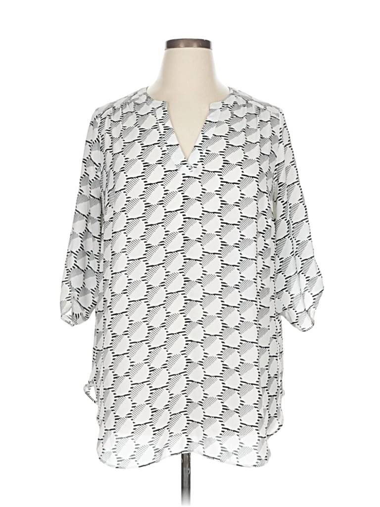 WORTHINGTON Pre-owned 3/4 Sleeve Blouse In White