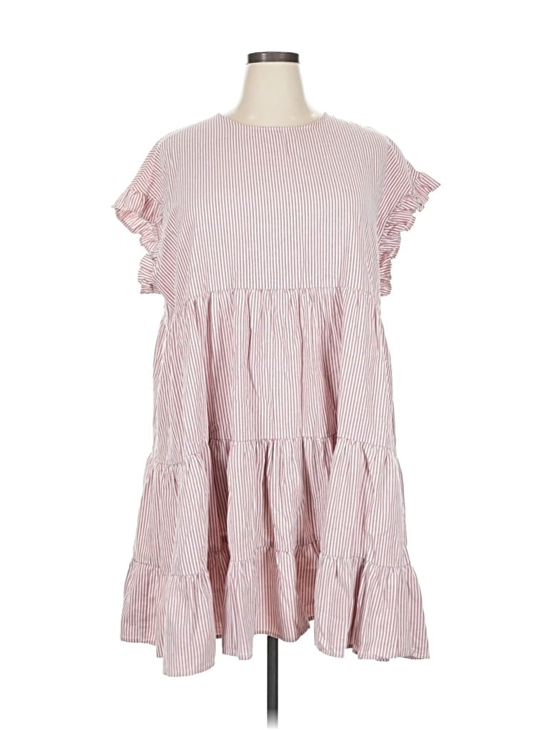 Pre-owned Shein Curve Casual Dress In Pink
