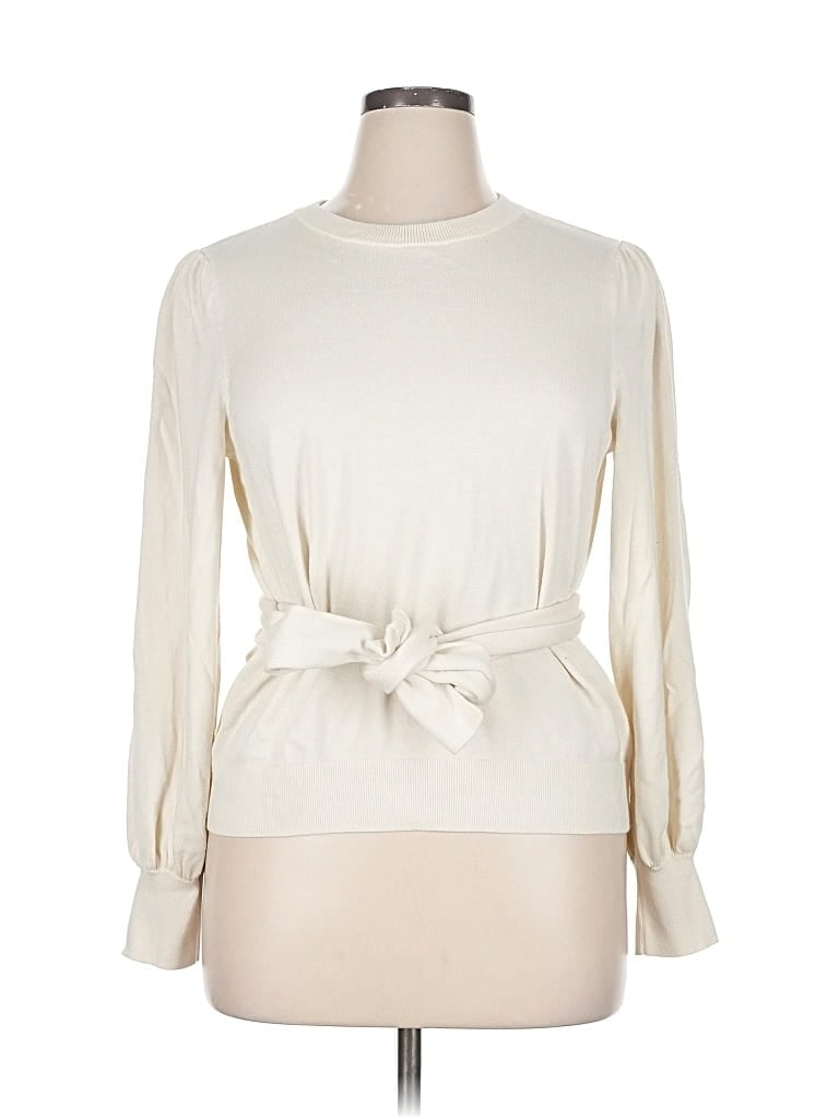 Pre-owned Polo Ralph Lauren Cardigan Sweater In White