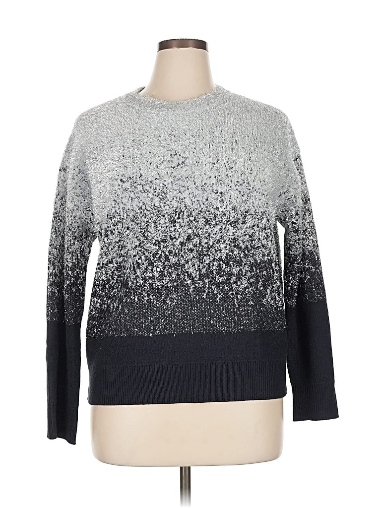 Pre-owned Tommy Hilfiger Pullover Sweater In Silver