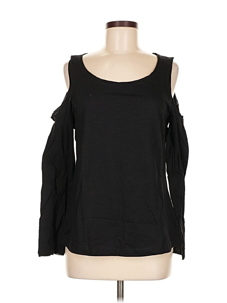 Pre-owned Boston Proper Long Sleeve T-shirt In Black