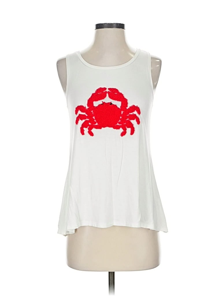 CUPIO Pre-owned Tank Top White Halter Neckline Tops