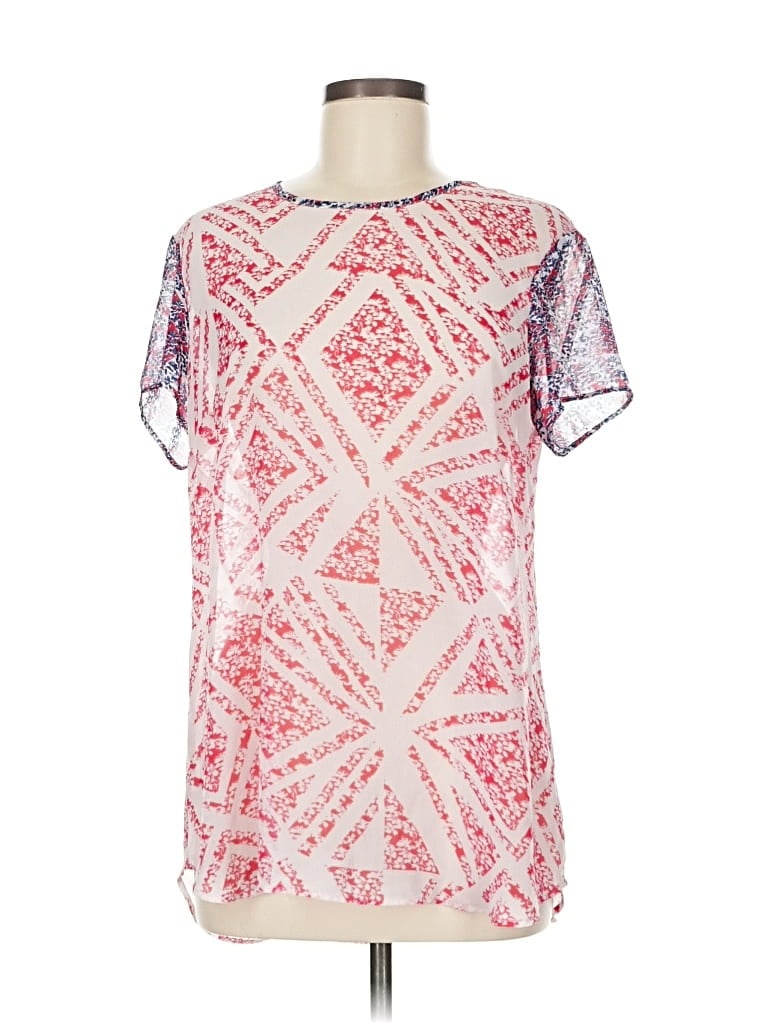 CABI Pre-owned Short Sleeve Blouse In Pink
