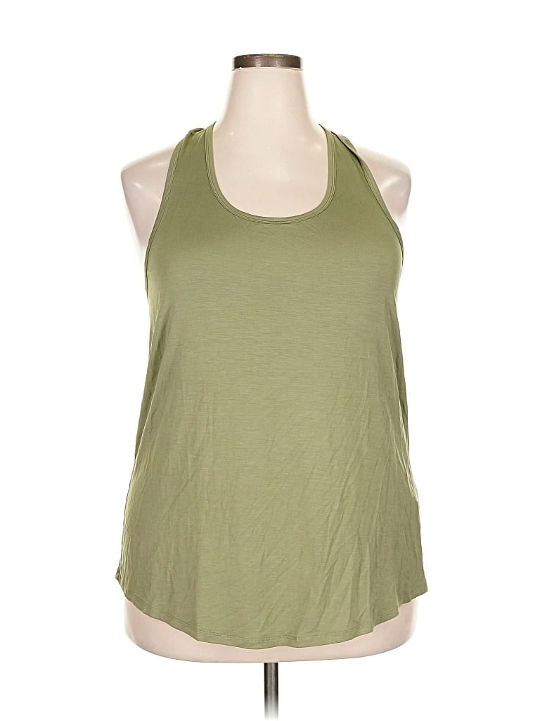 TAVI Pre-owned Tank Top Green Halter Neckline Tops