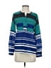 Silence and Noise 100% Polyester Color Block Blue Long Sleeve Blouse Size XS - photo 1