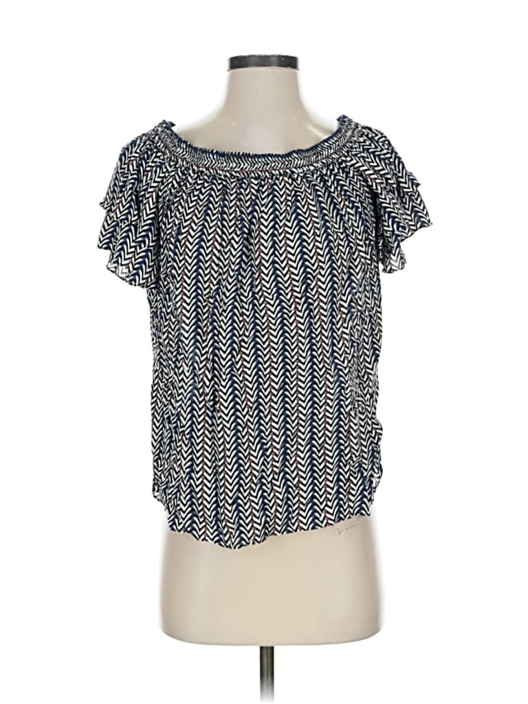 SUNDAY IN BROOKLYN Pre-owned Short Sleeve Blouse In Blue