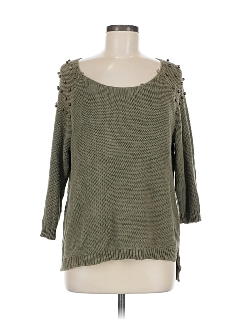 Pre-owned H&m Pullover Sweater In Green