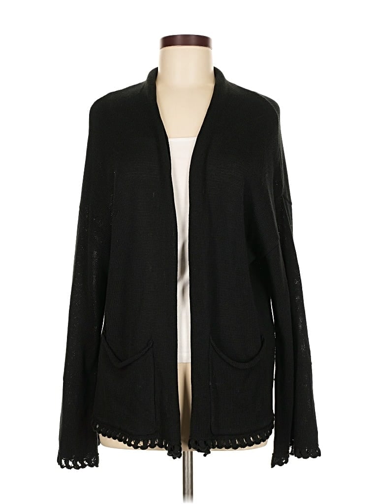 Pre-owned Max Studio Cardigan Sweater In Black