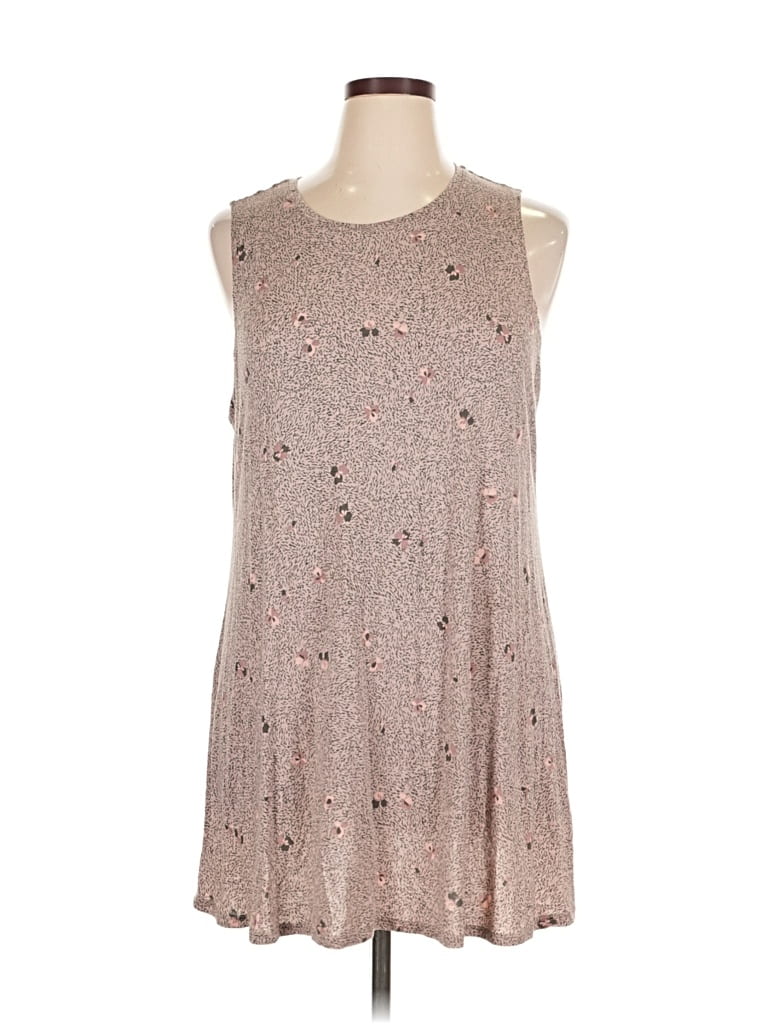 Pre-owned Logo Layers Casual Dress In Brown