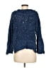 Global Desi 100% Polyester Tweed Blue Pullover Sweater Size M - photo 2