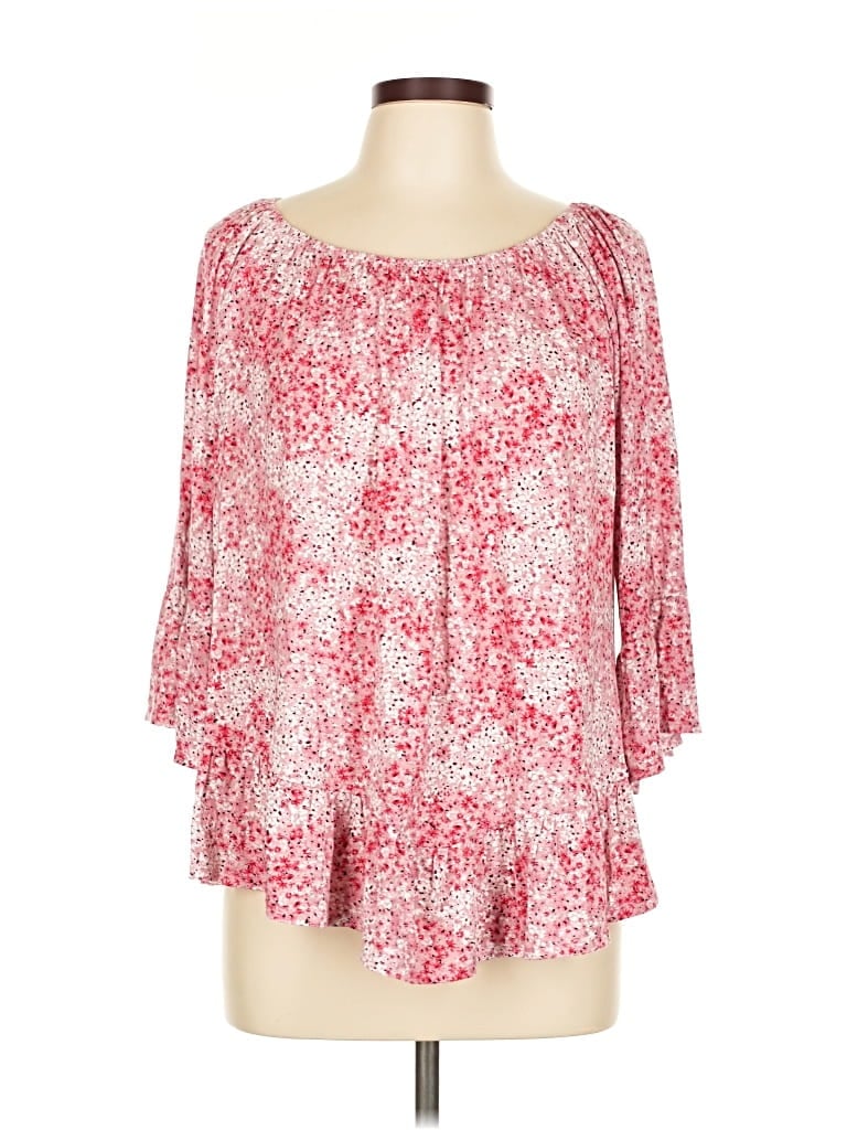 Pre-owned Style & Co 3/4 Sleeve Blouse In Pink