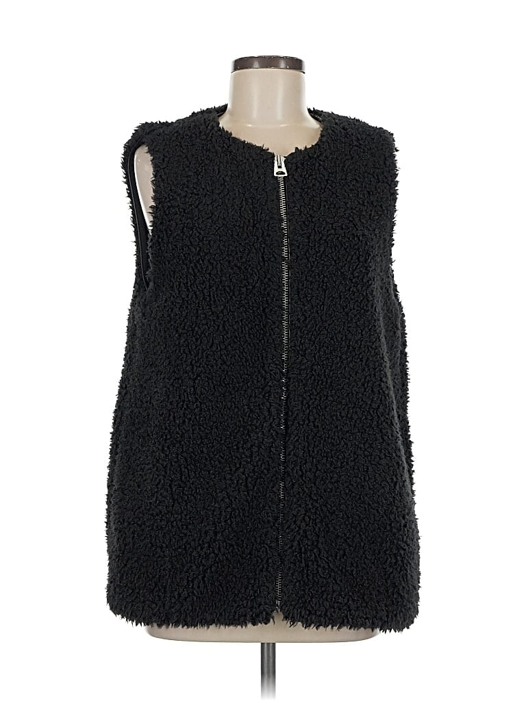 Pre-owned Wilfred Faux Fur Vest In Black