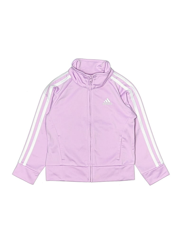 Pre-owned Adidas Originals Kids' Zip Up Hoodie In Purple