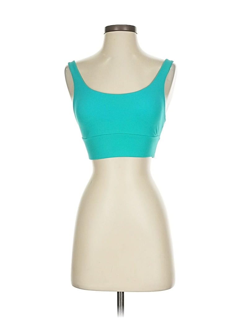 Pre-owned Tavi Tank Top Teal Strapless Neckline Tops In Blue
