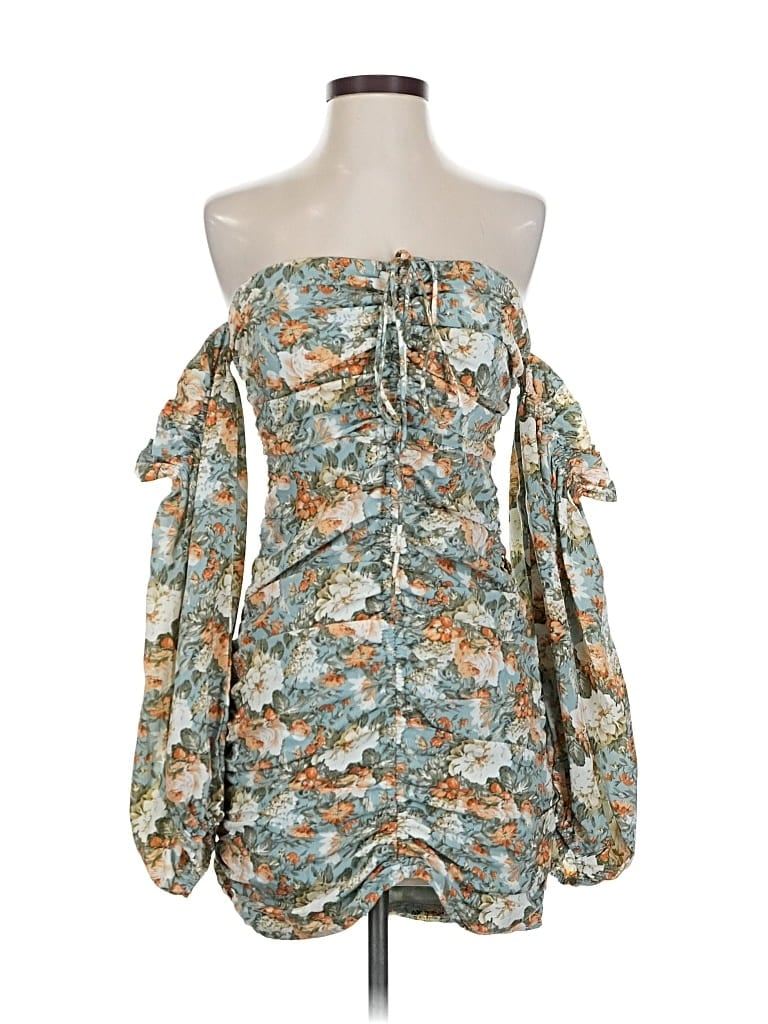 Pre-owned Hello Molly 3/4 Sleeve Blouse In Blue