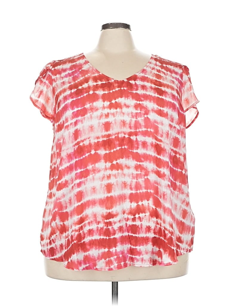 Pre-owned Torrid Short Sleeve Blouse In Red