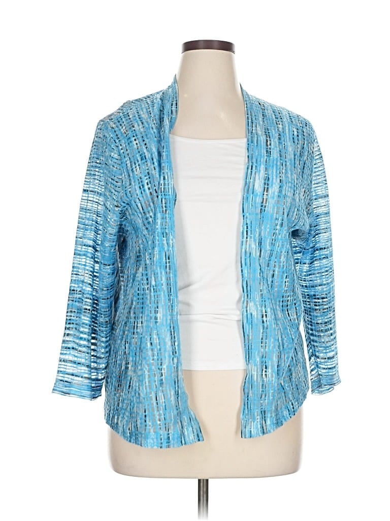 Pre-owned Nic + Zoe Kimono In Blue