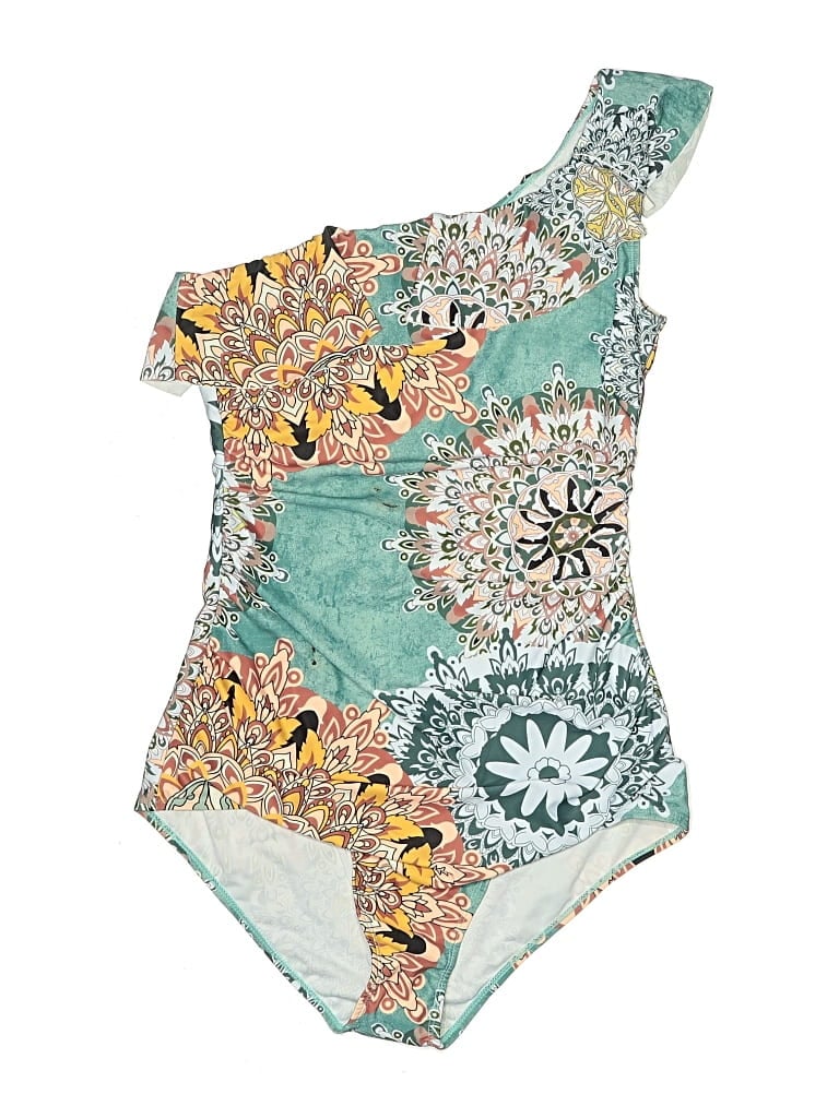 Pre-owned Assorted Brands One Piece Swimsuit In Blue