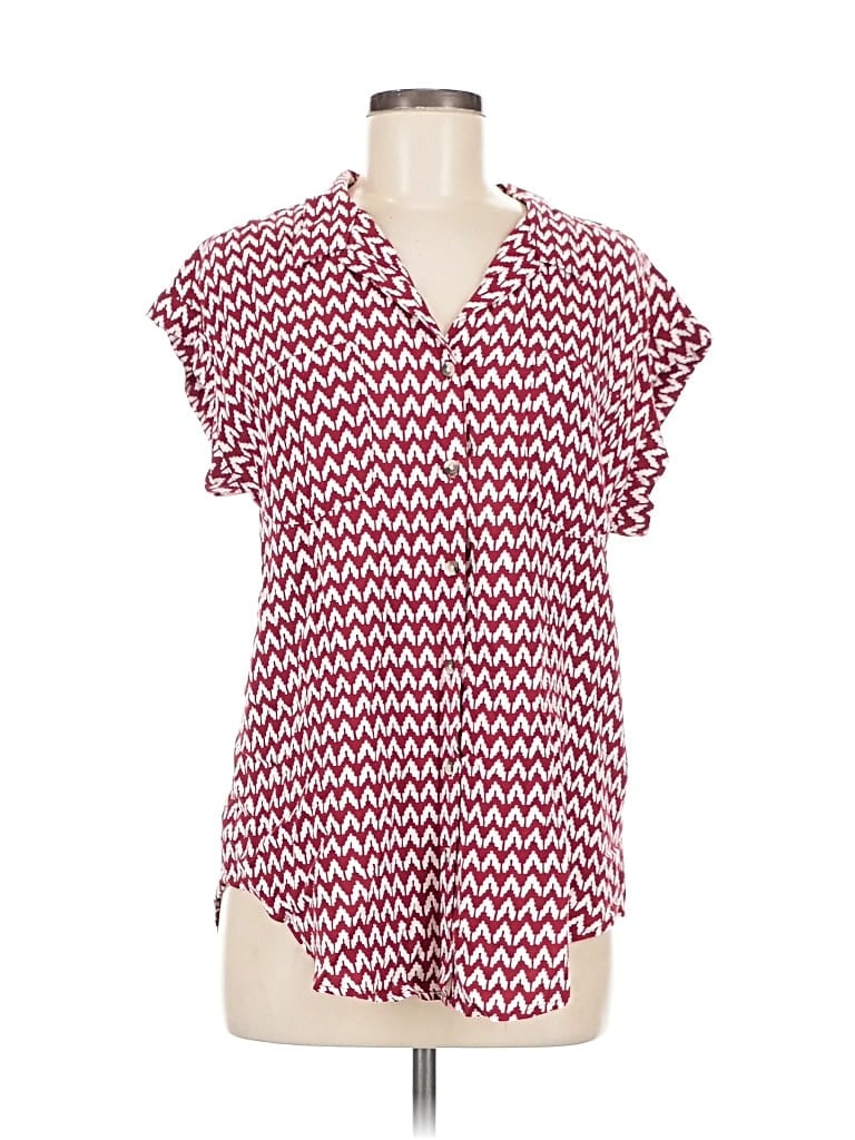 JACHS GIRLFRIEND Pre-owned Short Sleeve Blouse In Red