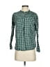 J.Crew Checkered-gingham Green Long Sleeve Blouse Size 4 - photo 1
