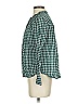 J.Crew Checkered-gingham Green Long Sleeve Blouse Size 4 - photo 5