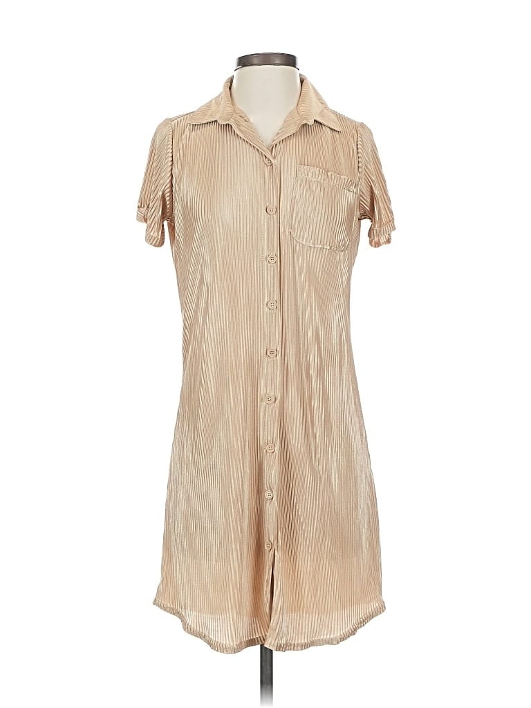 Fashion Nova Short Sleeve Blouse In Neutral