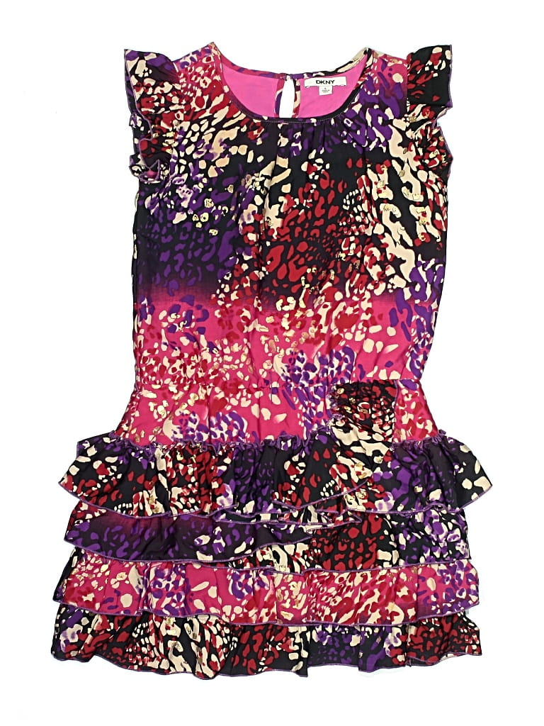 Pre-owned Dkny Kids' Dress In Purple