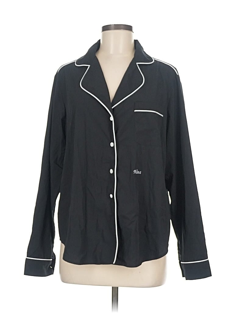 Click to view more detailed imagery on our partner's website Pre-owned Piu' & Piu' Long Sleeve Blouse In Black