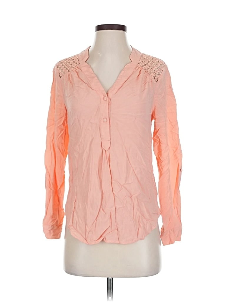 Pre-owned Modcloth 3/4 Sleeve Blouse In Pink