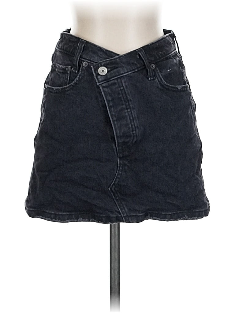Pre-owned Abercrombie & Fitch Denim Skirt In Black