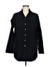 Shamask Black 3/4 Sleeve Button-Down Shirt Size Med (1) - photo 1