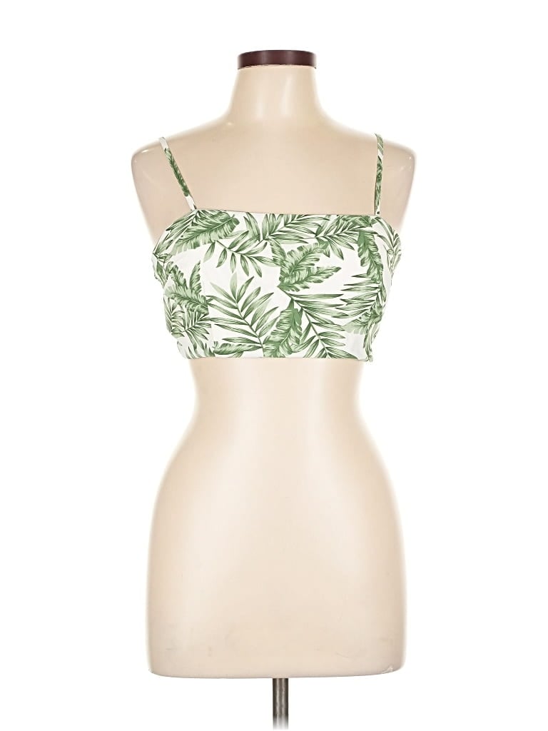 Pre-owned Lulus Sleeveless Top Green Strapless Neckline Tops