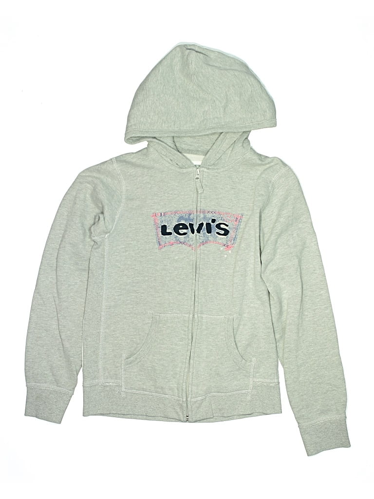 Pre-owned Levi's Kids'  Zip Up Hoodie In Silver