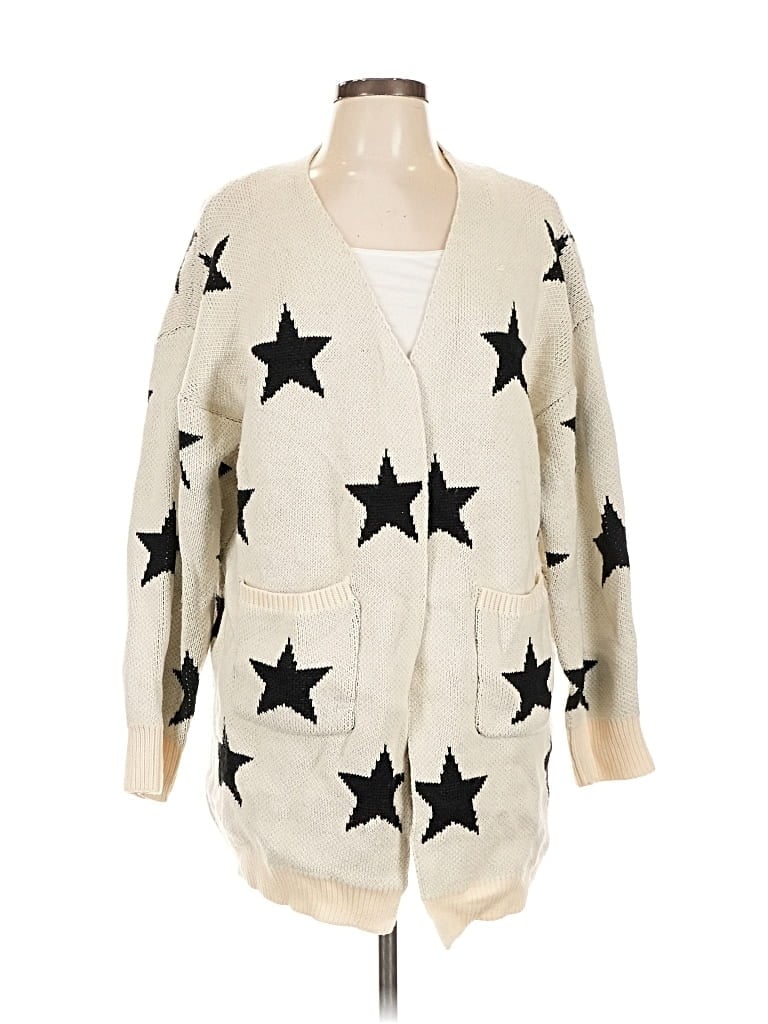 SHEIN Pre-owned Cardigan Sweater In White