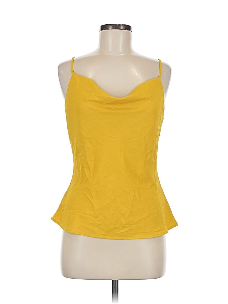 Pre-owned Mine Sleeveless Top Yellow Strapless Neckline Tops