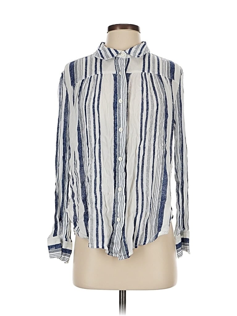 Pre-owned Vanilla Star Long Sleeve Blouse In Blue