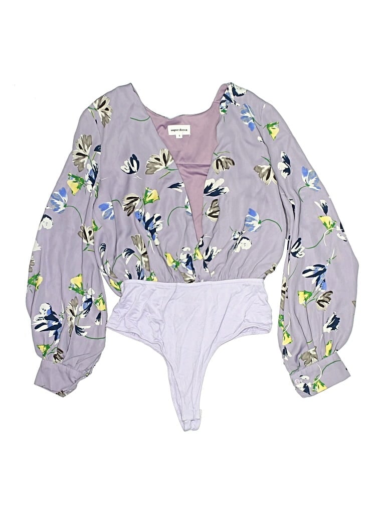 Pre-owned Superdown Long Sleeve Blouse In Purple