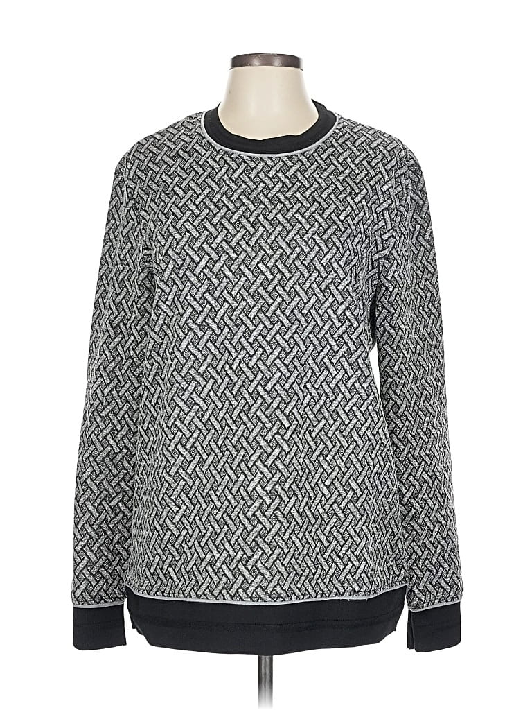 Pre-owned Vince Camuto Long Sleeve T-shirt In Gray