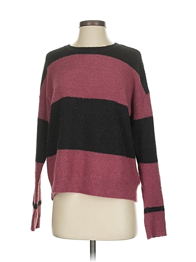 Pre-owned Line Pullover Sweater In Burgundy