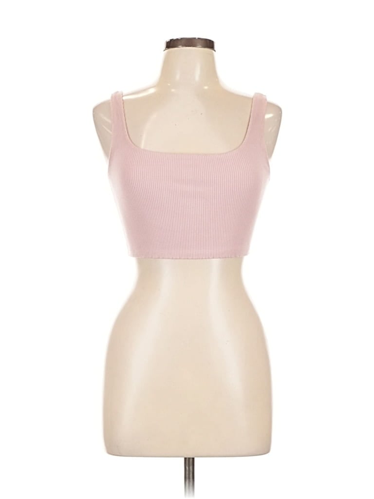 Pre-owned Lulus Tank Top Pink Strapless Neckline Tops