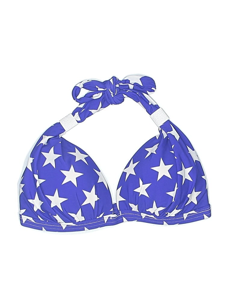 VENUS Pre-owned Swimsuit Top Blue Stars Pattern Swimwear