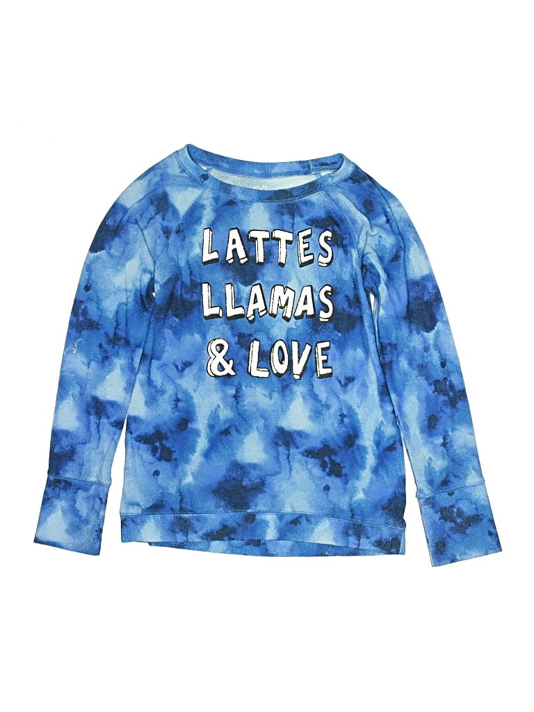 Pre-owned Justice Kids' Sweatshirt In Blue
