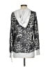 E. Luna Animal Print Silver Pullover Hoodie Size S - photo 2
